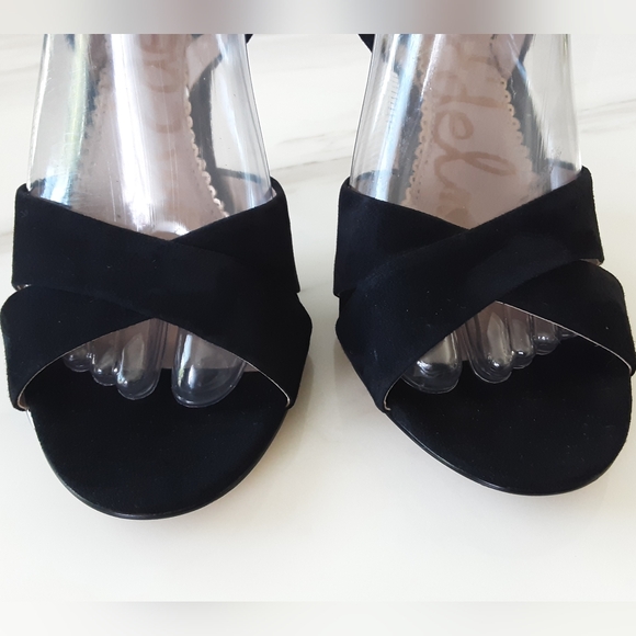 SAM EDELMAN Aly Ankle Strap Black Suede Dressy High Heel Sandal Sz 8.5 - NWT - Picture 8 of 10